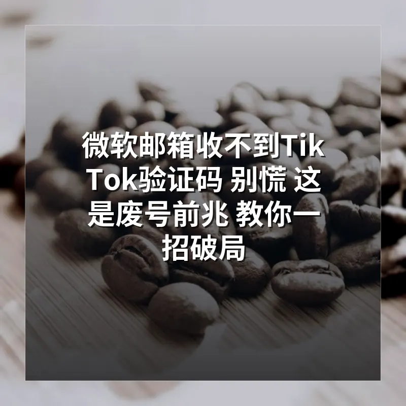 TikTok 收不到验证码 换用高权重微软邮箱让你彻底告别废号