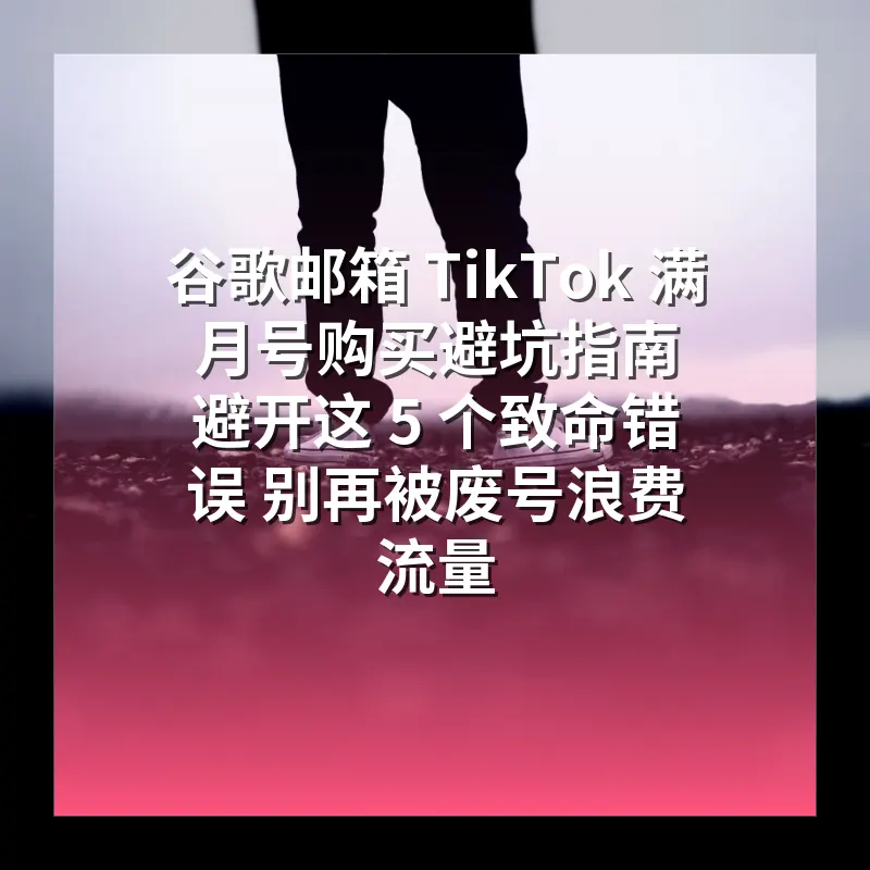 谷歌邮箱 TikTok 满月号购买避坑指南 避开这 5 个致命错误 别再被废号浪费流量