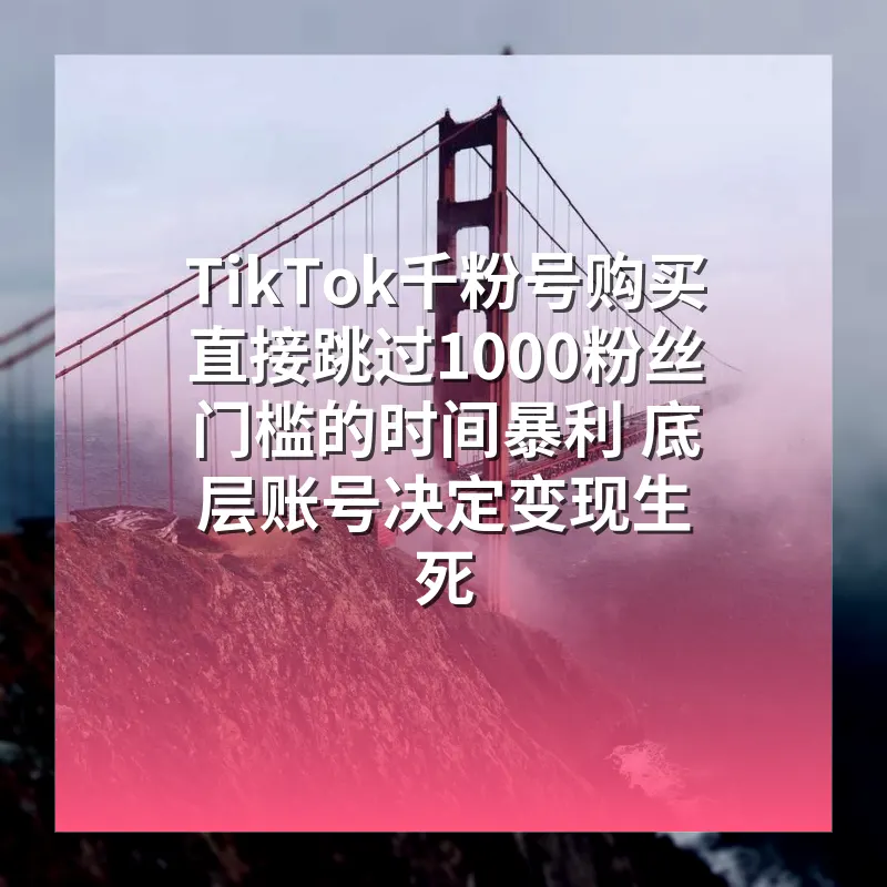 TikTok千粉号购买 直接跳过1000粉丝门槛的时间暴利 底层账号决定变现生死