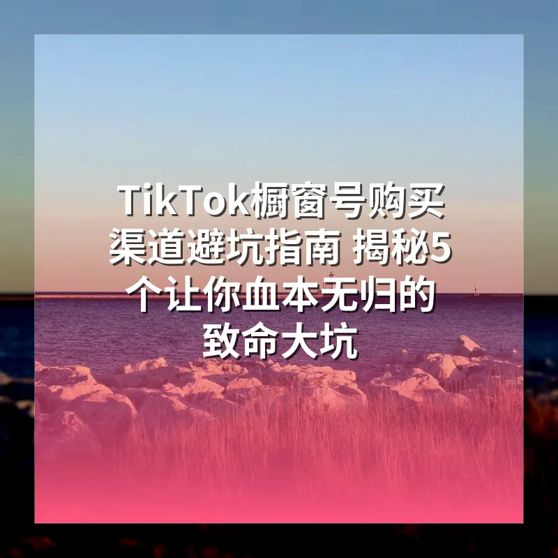 TikTok橱窗号购买渠道避坑指南 揭秘5个让你血本无归的致命大坑
