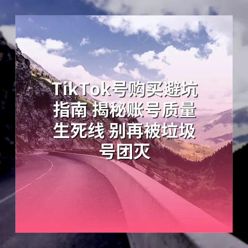 TikTok号购买避坑指南 揭秘账号质量生死线 别再被垃圾号团灭