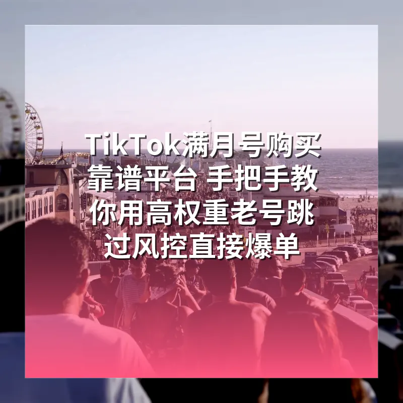 TikTok满月号购买靠谱平台 手把手教你用高权重老号跳过风控直接爆单