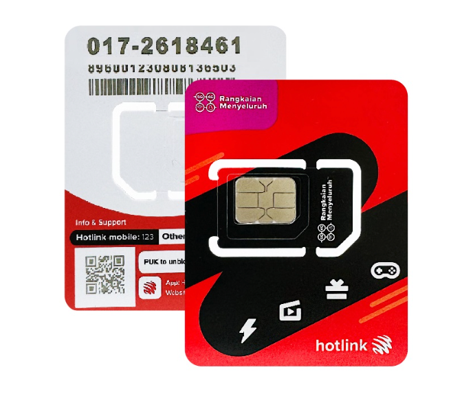 马来西亚手机电话卡Hotlink（红卡）在线充值